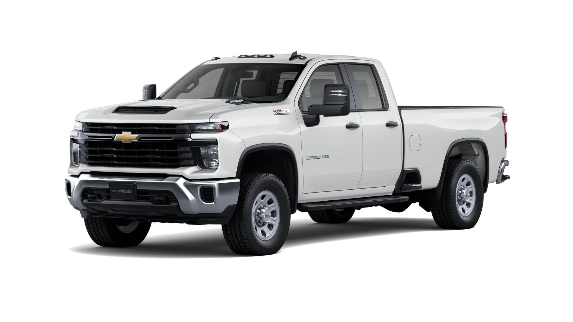 2026 Chevrolet Silverado 3500 HD WT in Summit White — front three-quarter view