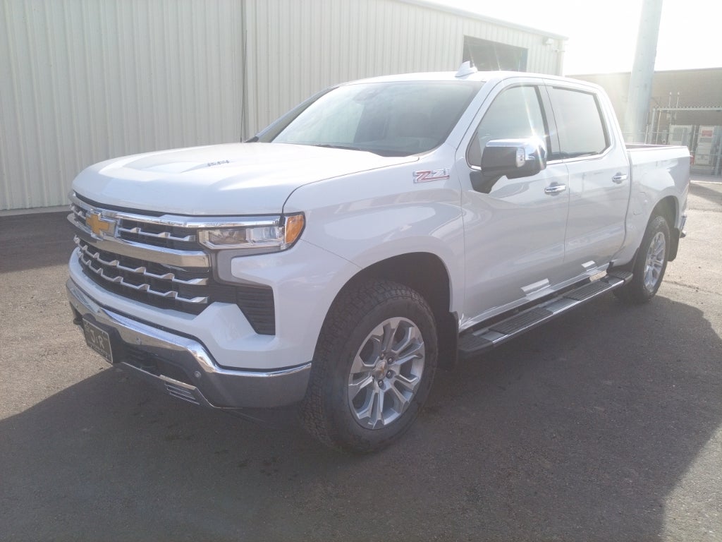 2026 Chevrolet Silverado 1500 LTZ in Summit White — front three-quarter view