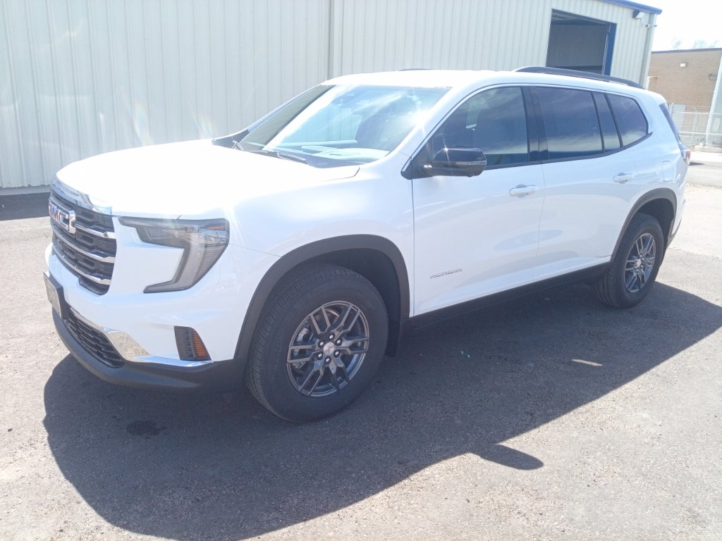 2026 GMC Acadia Elevation in Summit White — front three-quarter view
