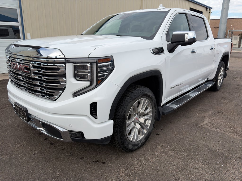 2024 GMC Sierra 1500 Denali in Summit White — front three-quarter view