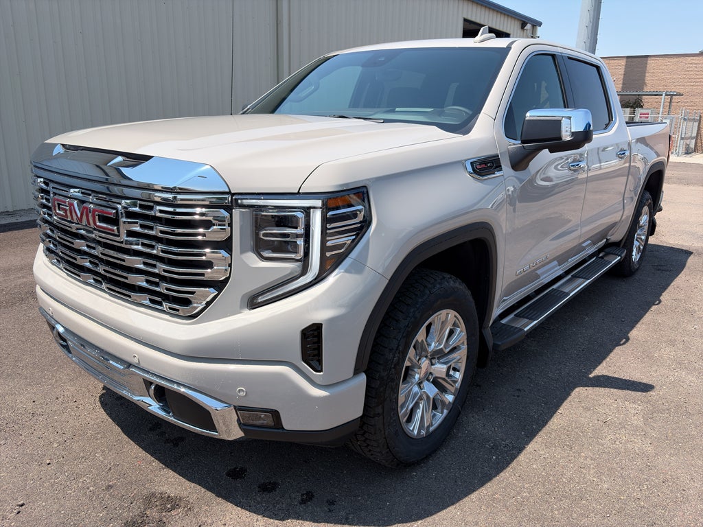 2026 GMC Sierra 1500 Denali in Coastal Dune — front three-quarter view